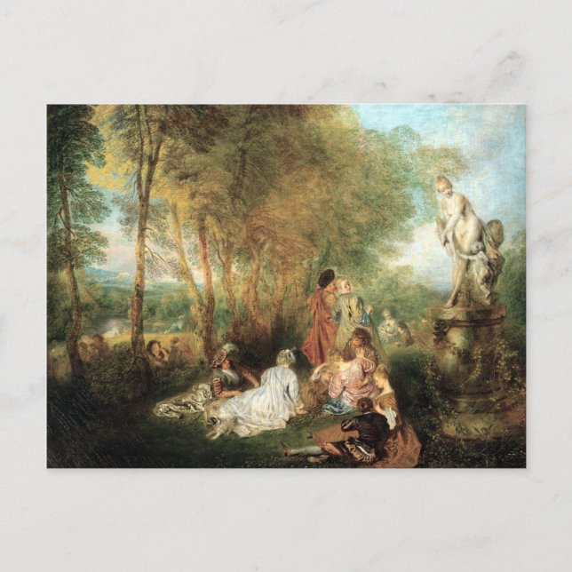 Carte Postale Antoine Watteau La fête de l'amour (Devant)