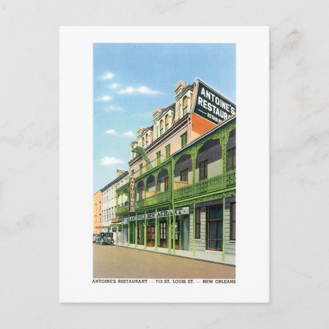Carte Postale Antoine's Restaurant, Nouvelle-Orléans, Louisiane (Devant)