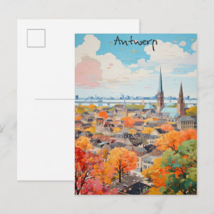 Carte Postale Anvers Belgique Voyage Ville Esthétique