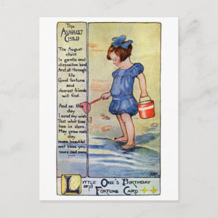 Carte Postale Août Anniversaire à la plage