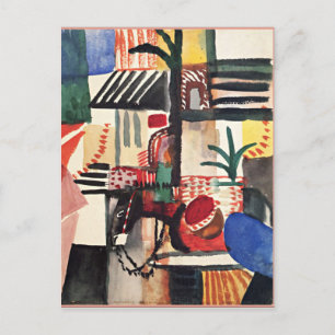 Carte Postale Août Macke artwork, Homme avec âne