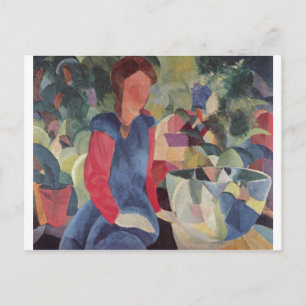 Carte Postale Août Macke - Fille avec Poisson Bell 1914 Fischglo