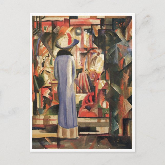 Carte Postale Août Macke - Grande fenêtre de magasin lumineux 19 (Devant)