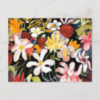 Août Macke peinture, Tapis de fleurs