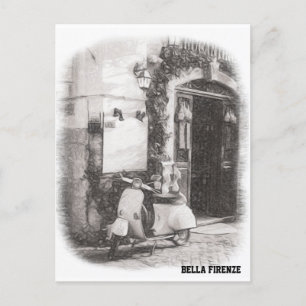 Carte Postale * AP12 Scooter Florence Italian Cobblestone Italia
