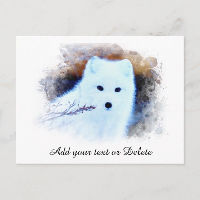 Carte Postale *~* AP18 Trwig Renard blanc Renard blanc Polaire a (Devant)