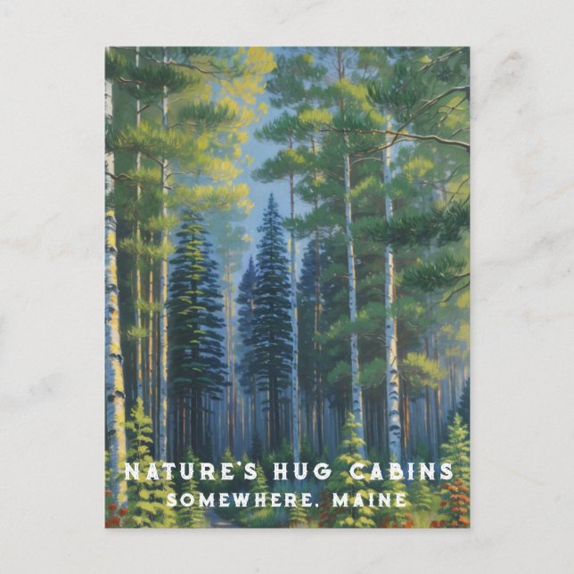 Carte Postale *~* AP49 Nature Maine Forest Woods Vacation Path (Devant)