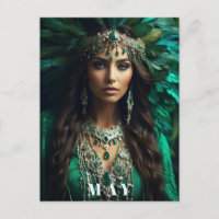 *~ AP53 MAI Déesse ANNIVERSAIRE Emerald Boho