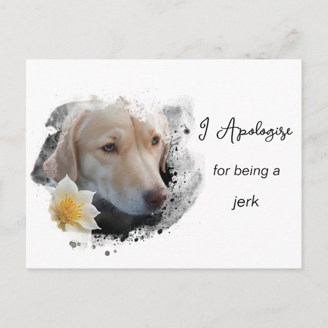 Carte Postale *~* AP61  Chien triste et bronzé s'excuse de prend (Devant)