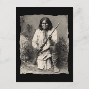 Carte Postale Apache geronimo-amérindienne vintage