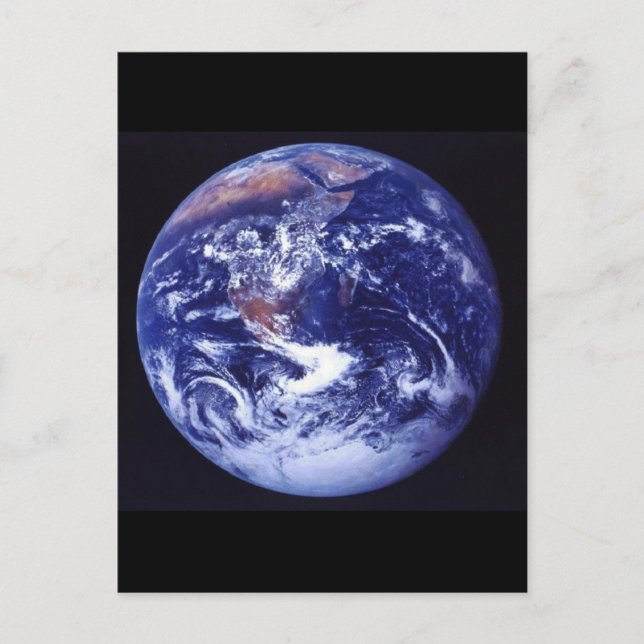 Carte Postale Apollo 17 vue de la Terre dans l'espace (Devant)