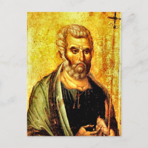 Carte Postale Apôtre Peter Icon chrétien orthodoxe