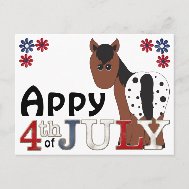 Carte postale Appaloosa 4 juillet (Devant)