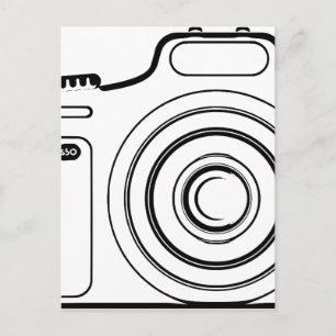 Carte Postale Appareil photo noir et blanc