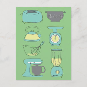 Carte Postale Appareils de cuisine modernes Illustration Marketi