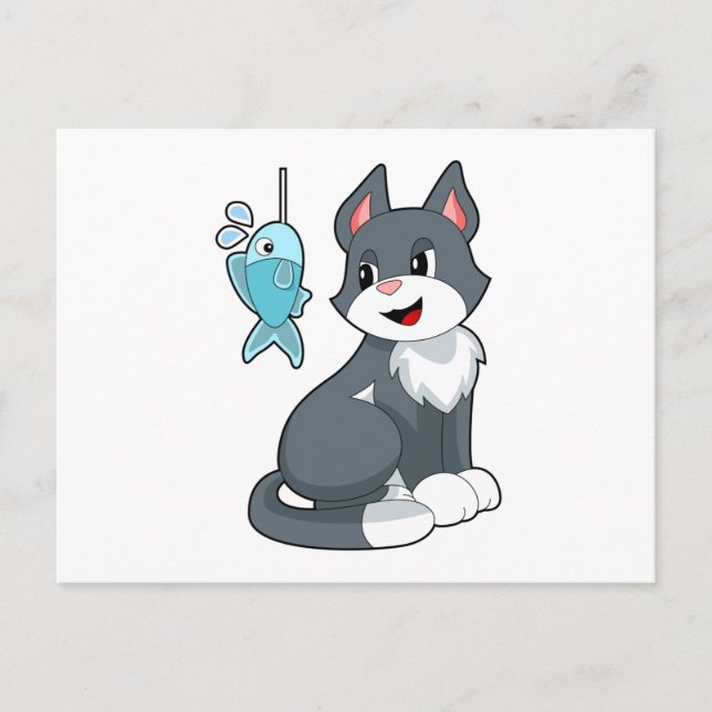 Carte Postale Appât pour chat poisson (Devant)