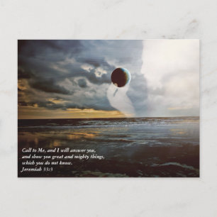 Carte Postale Appel à moi ~ Bible chrétienne Verse Encouragement