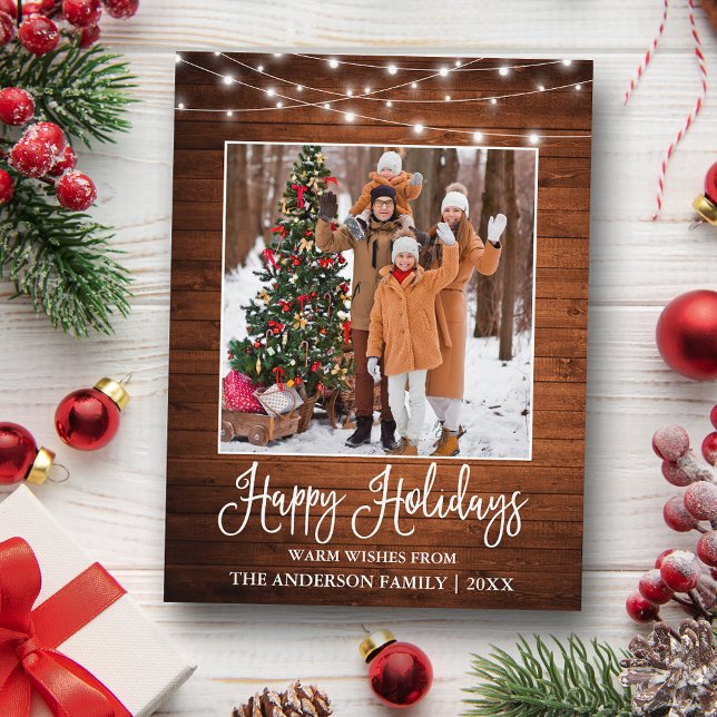 Carte Postale Appel de la calligraphie amusante Rustique Bois Lu (Customize to change your personalized text size or text style.)