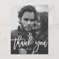 Appel de script amusant Photo de mariage Merci I