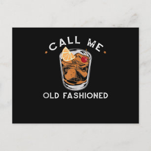 Carte Postale Appelez-moi Whiskey à l'ancienne boisson Cocktail