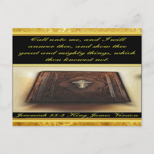 Carte Postale Appelle-moi, et je répondrai à Jérémie 33:3