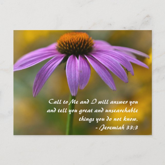 Carte Postale Appelle-moi et je te répondrai et te dirai grand (Devant)