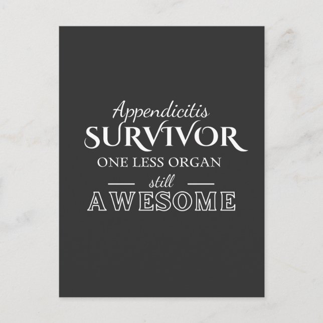 Carte Postale Appendice Survivant (Devant)