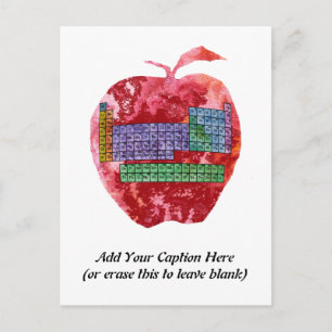 Carte Postale Apple de tableau périodique avec texte personnalis