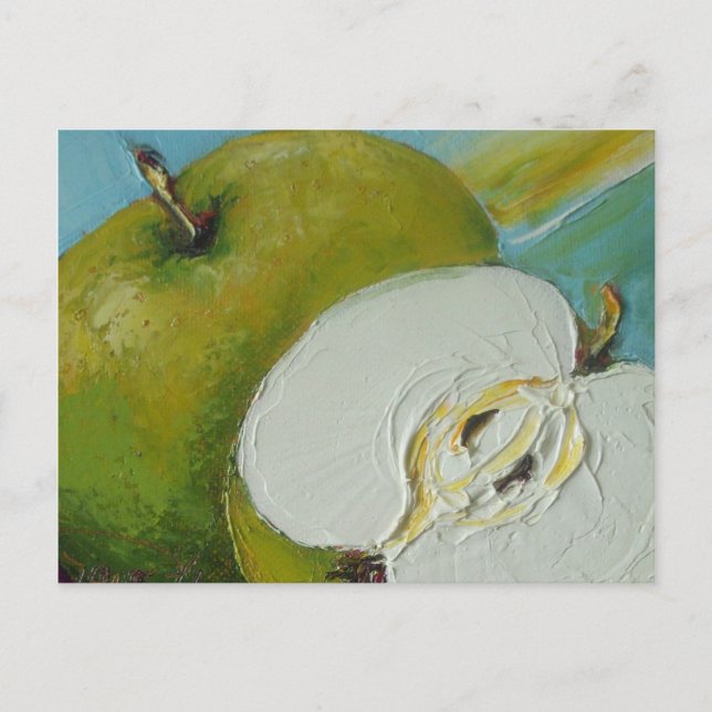 Carte postale Apple verte (Devant)