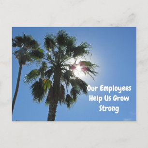 Carte Postale Appréciation des employés Palm Tree Tropical Busin