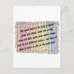 Carte Postale apprendre des crayons