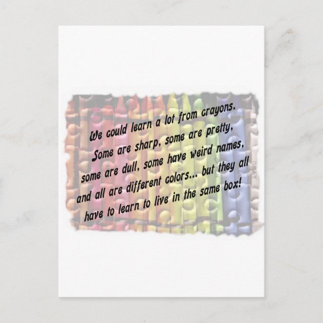 Carte Postale apprendre des crayons (Devant)