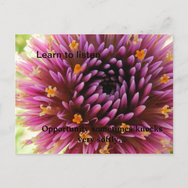 Carte Postale Apprenez à écouter, occasion un jour ou l'autre… (Devant)