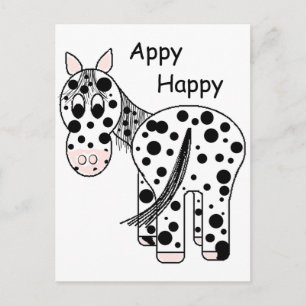 Carte Postale Appy Happy - Leopard Appaloosa