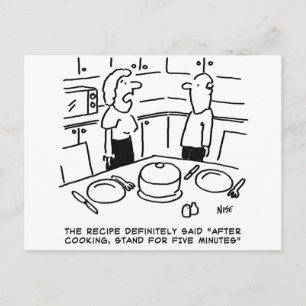 Carte postale après avoir cuisiné