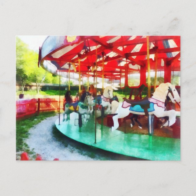 Carte Postale Après-midi ensoleillé sur le carrousel (Devant)
