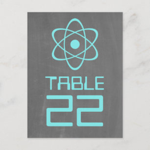 Carte postale Aqua Atomic Chalkboard