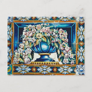 Carte Postale Aqua Fleurs en vase, Plaza de Espana, Séville, Sp