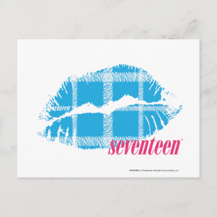 Carte Postale Aqua Plaid