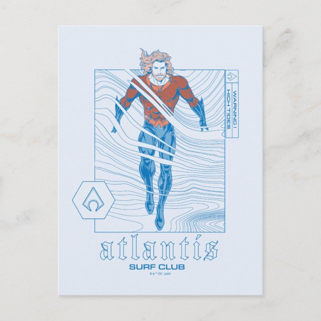 Carte Postale Aquaman - Atlantis Surf Club (Devant)