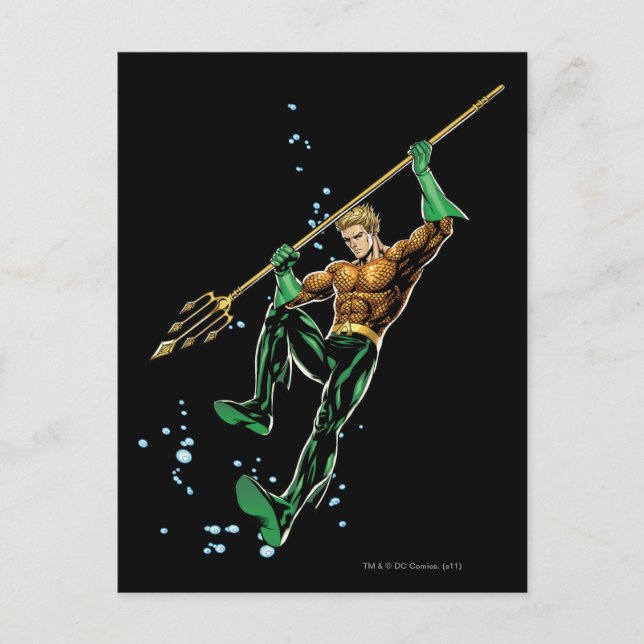 Carte Postale Aquaman avec Spear (Devant)