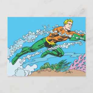 Carte Postale Aquaman Dashes À Travers L'Eau