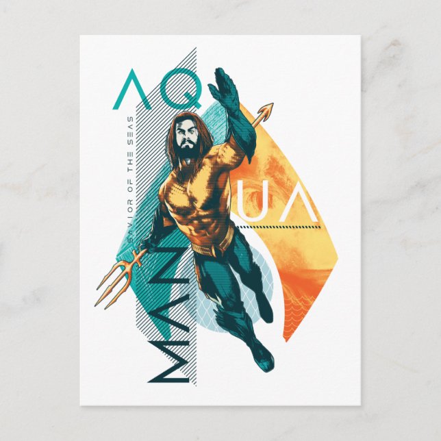 Carte Postale Aquaman | Modernist Aquaman Collage (Devant)