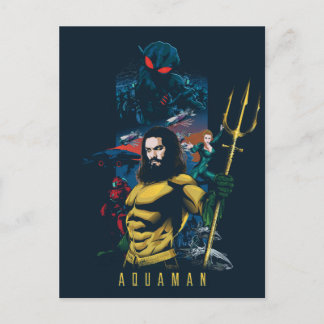 Carte Postale Aquaman | Orin, Mera et Black Manta Graphic
