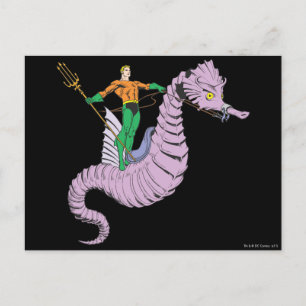 Carte Postale Aquaman Rides Seahorse