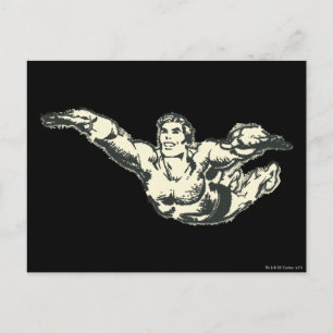 Carte Postale Aquaman Soars BW