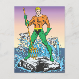 Carte Postale Aquaman Stand Avec Spear