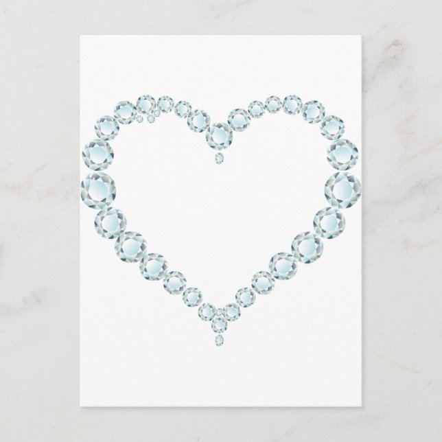 Carte Postale Aquamarine Gem Heart (Devant)