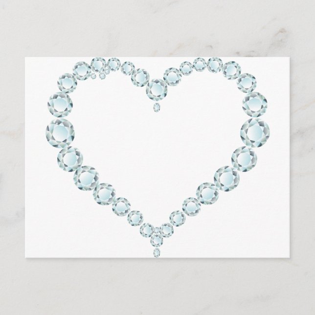 Carte Postale Aquamarine Gem Heart (Devant)