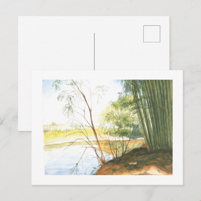 Carte Postale Aquarela paisagem mineira (Devant / Derrière)